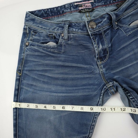 ReRock For Express Blue Denim Womens Size 6 Regular Low Rise Legging - Picture 11 of 12